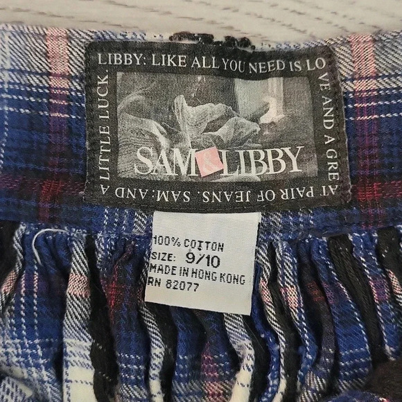 🛍Sam & Libby Vintage‎ Plaid Embroidered Button Front Pleated Skirt Womens 9/10 - Picture 2 of 5